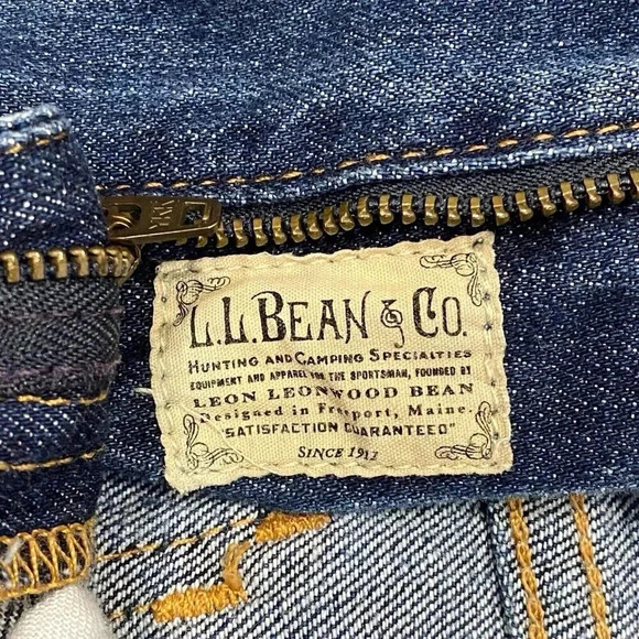 LL Bean Favorite Fit Denim Skirt Size 10 Petite Casual Work Preppy - Picture 7 of 11